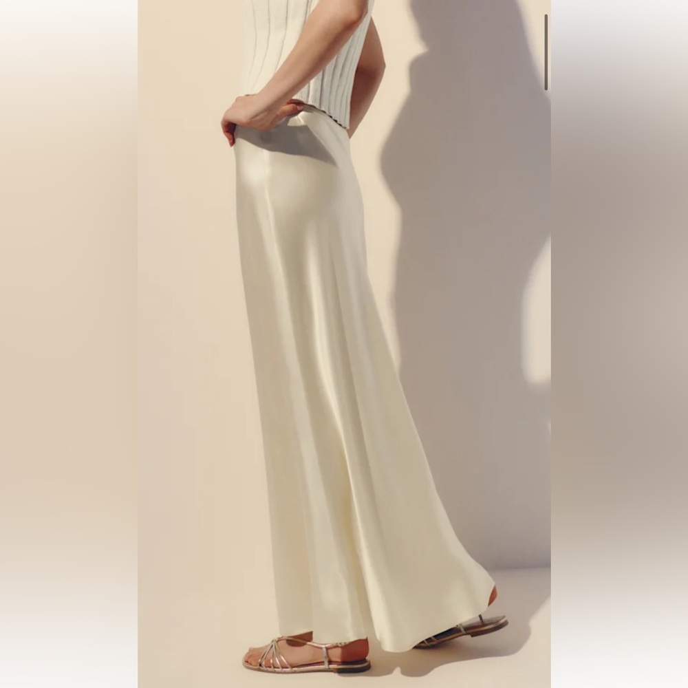 Reformation Layla silk skirt